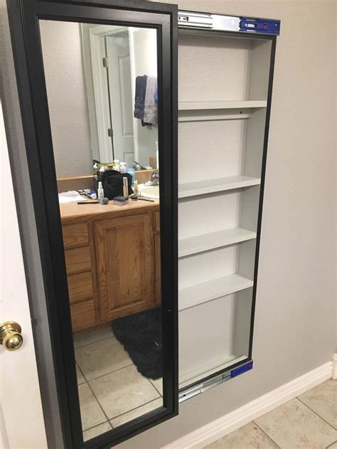 recessed full length mirror cabinet